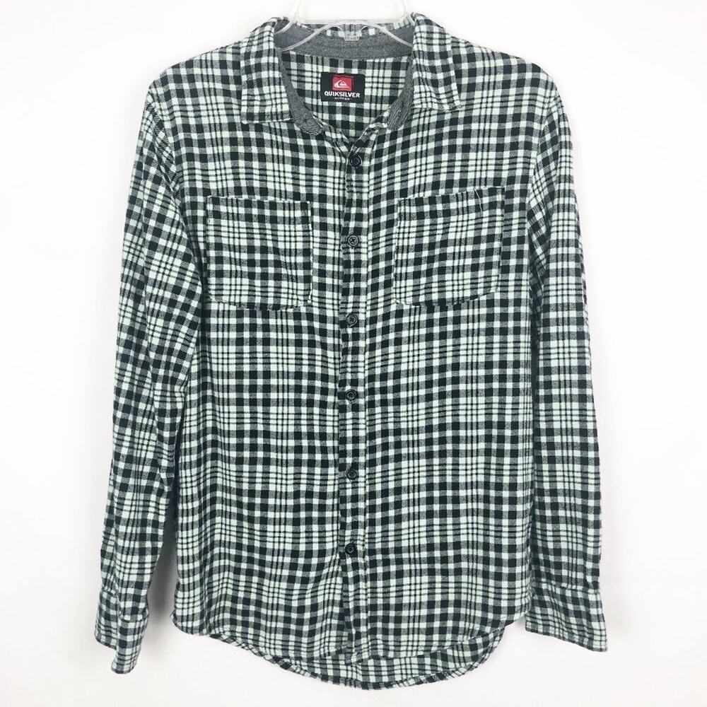Quick Silver Men's Plaid Button Down Shirt Size Medium